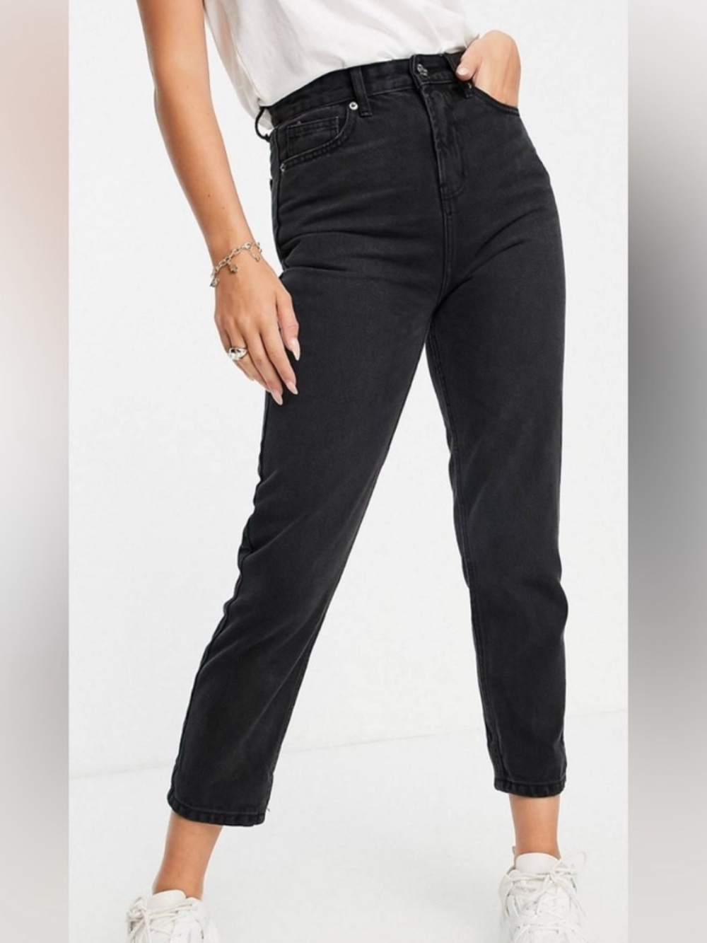 RISEN High-Rise Black Women’s Jeans - Classic Straight